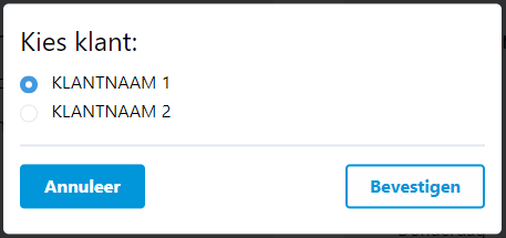 Customer switch popup